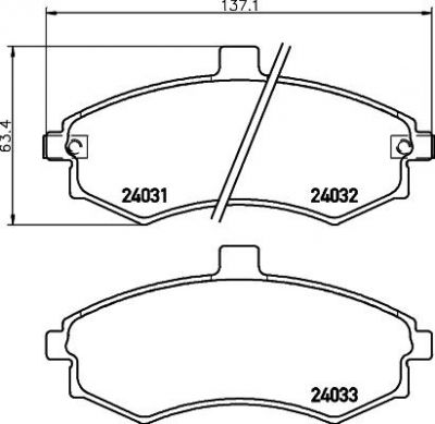 HELLA КОМПЛЕКТ ТОРМОЗНЫХ КОЛОДОК, ДИСКОВЫЙ ТОРМОЗ (8DB 355 010-481)