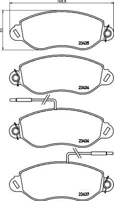 Hella 8DB 355 010-531 комплект тормозных колодок, дисковый тормоз на NISSAN CABSTAR E