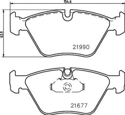 Hella 8DB 355 010-711 комплект тормозных колодок, дисковый тормоз на 5 Touring (E39)