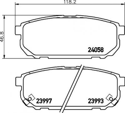 Hella 8DB 355 010-871 комплект тормозных колодок, дисковый тормоз на KIA SORENTO I (JC)