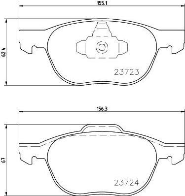 HELLA Колодки дисковые FORD FOCUS II/ C-MAX 03- (1809256, 8DB 355 011-191)