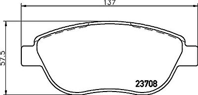 Hella 8DB 355 011-331 комплект тормозных колодок, дисковый тормоз на FIAT DOBLO вэн (223, 119)