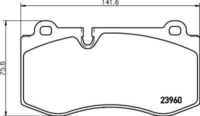 HELLA КОМПЛЕКТ ТОРМОЗНЫХ КОЛОДОК, ДИСКОВЫЙ ТОРМОЗ (8DB 355 011-401)