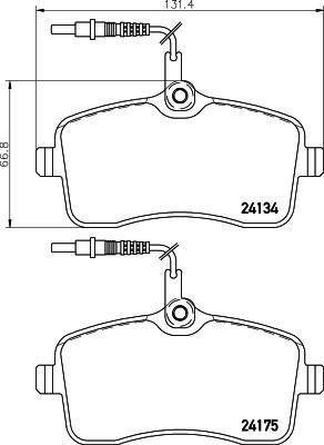 Hella 8DB 355 011-481 комплект тормозных колодок, дисковый тормоз на PEUGEOT 407 (6D_)
