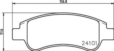 Hella 8DB 355 011-521 комплект тормозных колодок, дисковый тормоз на PEUGEOT PARTNER фургон (5)