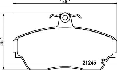 Hella 8DB 355 011-781 комплект тормозных колодок, дисковый тормоз на TATA INDICA (40_V2)