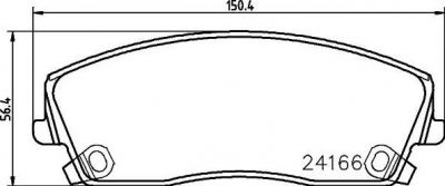 Hella 8DB 355 011-901 комплект тормозных колодок, дисковый тормоз на DODGE CHALLENGER купе