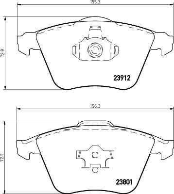 Hella 8DB 355 012-281 комплект тормозных колодок, дисковый тормоз на VOLVO V40 Наклонная задняя часть