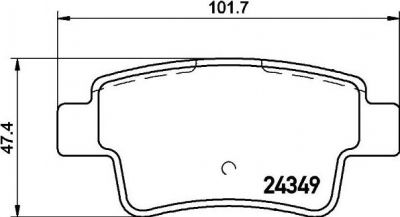 Hella 8DB 355 012-391 комплект тормозных колодок, дисковый тормоз на FIAT PUNTO EVO (199)