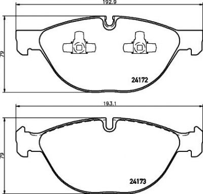 Hella 8DB 355 012-661 комплект тормозных колодок, дисковый тормоз на X6 (E71, E72)