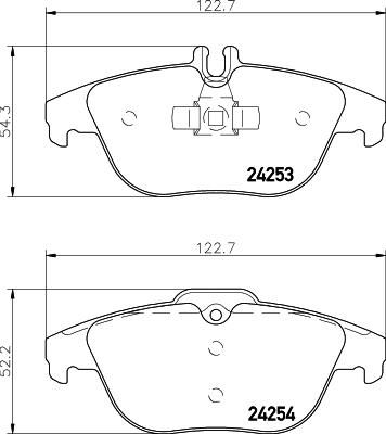 HELLA КОМПЛЕКТ ТОРМОЗНЫХ КОЛОДОК, ДИСКОВЫЙ ТОРМОЗ (8DB 355 012-741)