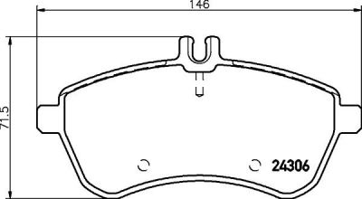 Hella 8DB 355 012-751 комплект тормозных колодок, дисковый тормоз на MERCEDES-BENZ C-CLASS T-Model (S204)