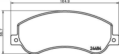 HELLA Колодки тормозные FORD TRANSIT 06- 330/350-Series передние с датчиком (1721087, 8DB 355 012-761)