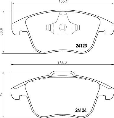 HELLA КОМПЛЕКТ ТОРМОЗНЫХ КОЛОДОК, ДИСКОВЫЙ ТОРМОЗ (8DB 355 012-891)