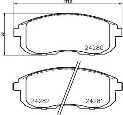Hella 8DB 355 012-901 комплект тормозных колодок, дисковый тормоз на FIAT SEDICI (FY_)