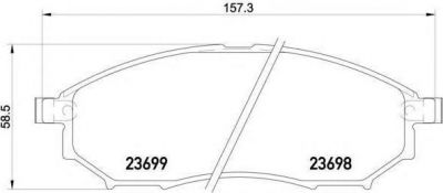 HELLA Колодки тормозные NISSAN MURANO/PATHFINDER/QASHQAI/RENAULT KOLEOS передние (41060CC090, 8DB 355 013-141)