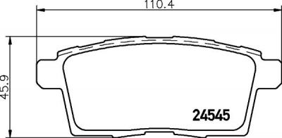 Hella 8DB 355 013-261 комплект тормозных колодок, дисковый тормоз на MAZDA CX-7 (ER)