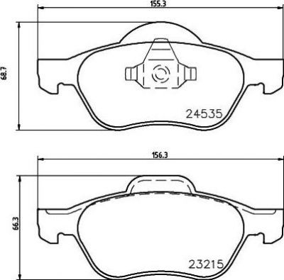 Hella 8DB 355 013-271 комплект тормозных колодок, дисковый тормоз на RENAULT MEGANE II седан (LM0/1_)