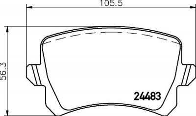 Hella 8DB 355 013-331 комплект тормозных колодок, дисковый тормоз на VW PASSAT Variant (3C5)