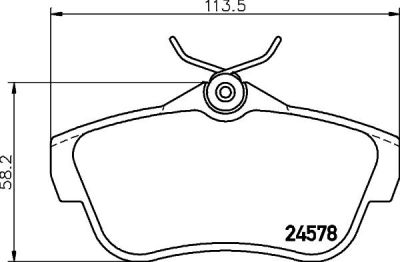 HELLA КОМПЛЕКТ ТОРМОЗНЫХ КОЛОДОК, ДИСКОВЫЙ ТОРМОЗ (8DB 355 013-421)