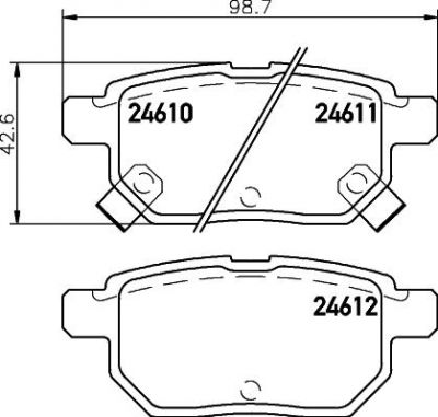 HELLA КОМПЛЕКТ ТОРМОЗНЫХ КОЛОДОК, ДИСКОВЫЙ ТОРМОЗ (8DB 355 013-581)