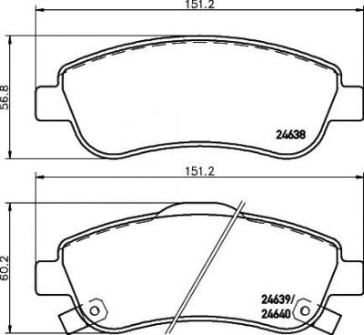 HELLA Колодки тормозные HONDA CR-V III 07- передние (45022SWWG01, 8DB 355 013-611)