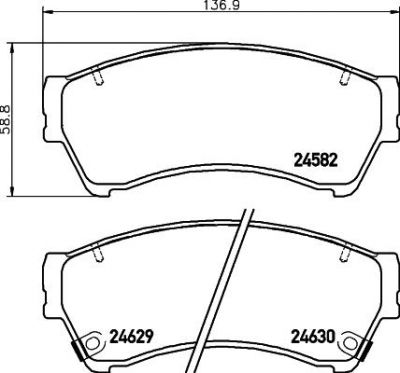 HELLA Колодки тормозные MAZDA 6 1.8-2.5 08- передние (GSYD3323ZA, 8DB 355 013-761)