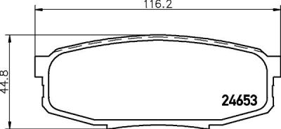 Hella 8DB 355 013-771 комплект тормозных колодок, дисковый тормоз на TOYOTA TUNDRA пикап (_K5_)