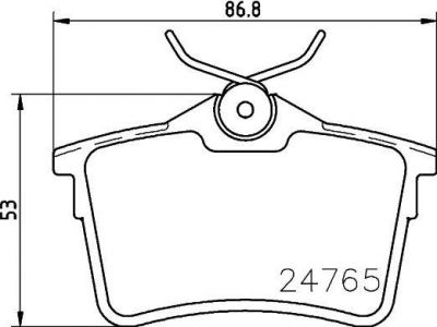 HELLA КОМПЛЕКТ ТОРМОЗНЫХ КОЛОДОК, ДИСКОВЫЙ ТОРМОЗ (8DB 355 014-081)