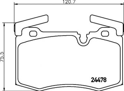 Hella 8DB 355 014-111 комплект тормозных колодок, дисковый тормоз на MINI MINI Roadster (R59)