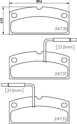 Hella 8DB 355 014-171 комплект тормозных колодок, дисковый тормоз на LIGIER NOVA