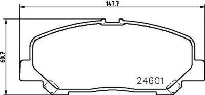 Hella 8DB 355 014-391 комплект тормозных колодок, дисковый тормоз на TOYOTA ALPHARD / VELLFIRE (GGH2_, ANH2_, ATH2_)