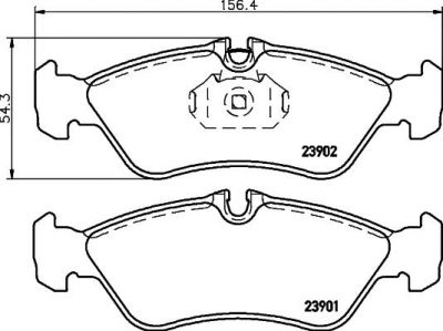 Hella 8DB 355 014-401 комплект тормозных колодок, дисковый тормоз на PUCH G-MODELL (W 461)