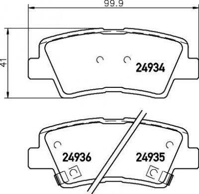 HELLA КОМПЛЕКТ ТОРМОЗНЫХ КОЛОДОК, ДИСКОВЫЙ ТОРМОЗ (8DB 355 014-571)