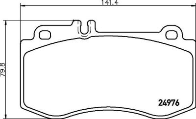 HELLA КОМПЛЕКТ ТОРМОЗНЫХ КОЛОДОК, ДИСКОВЫЙ ТОРМОЗ (8DB 355 014-821)