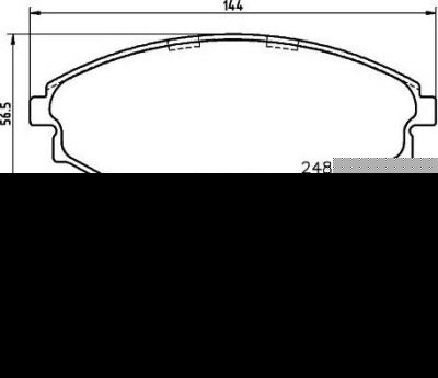 HELLA КОМПЛЕКТ ТОРМОЗНЫХ КОЛОДОК, ДИСКОВЫЙ ТОРМОЗ (8DB 355 014-931)