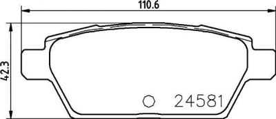 Hella 8DB 355 015-091 комплект тормозных колодок, дисковый тормоз на MAZDA 6 (GG)