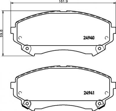 Hella 8DB 355 015-141 комплект тормозных колодок, дисковый тормоз на CADILLAC CTS