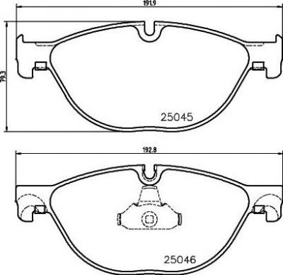 Hella 8DB 355 015-251 комплект тормозных колодок, дисковый тормоз на 5 (F10, F18)