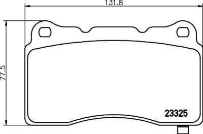 Hella 8DB 355 015-481 комплект тормозных колодок, дисковый тормоз на CHEVROLET CORVETTE (C7)