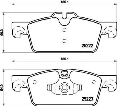 Hella 8DB 355 015-711 комплект тормозных колодок, дисковый тормоз на PEUGEOT 508 SW