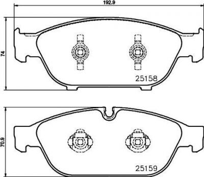 Hella 8DB 355 016-031 комплект тормозных колодок, дисковый тормоз на AUDI A8 (4H_)