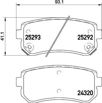 Hella 8DB 355 016-221 комплект тормозных колодок, дисковый тормоз на KIA SPORTAGE (SL)