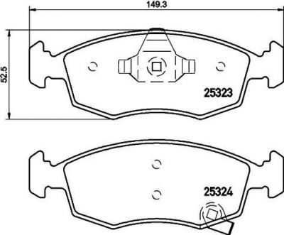 Hella 8DB 355 016-231 комплект тормозных колодок, дисковый тормоз на FIAT PANDA VAN (312_, 312)