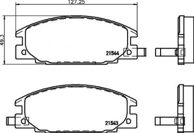 Hella 8DB 355 016-341 комплект тормозных колодок, дисковый тормоз на OPEL CAMPO (TF_)