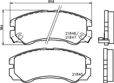 HELLA КОМПЛЕКТ ТОРМОЗНЫХ КОЛОДОК, ДИСКОВЫЙ ТОРМОЗ (8DB 355 016-611)