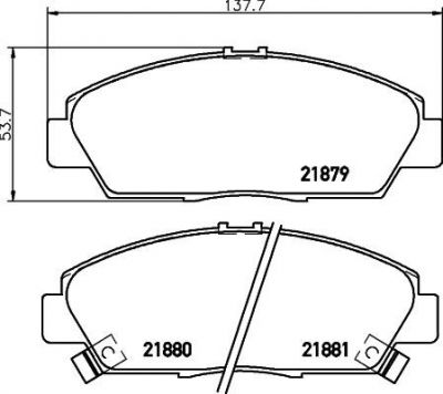 Hella 8DB 355 016-631 комплект тормозных колодок, дисковый тормоз на ROVER 600 (RH)