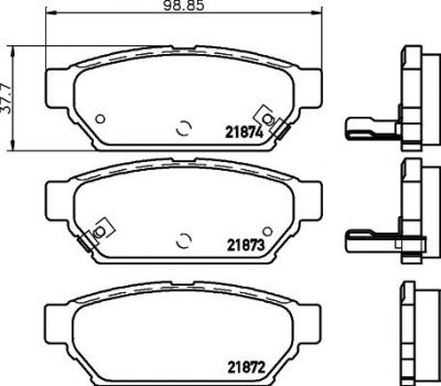 Hella 8DB 355 016-701 комплект тормозных колодок, дисковый тормоз на MITSUBISHI CARISMA седан (DA_)