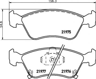 Hella 8DB 355 016-981 комплект тормозных колодок, дисковый тормоз на TOYOTA AVENSIS (_T22_)