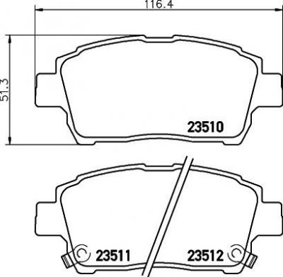 HELLA КОМПЛЕКТ ТОРМОЗНЫХ КОЛОДОК, ДИСКОВЫЙ ТОРМОЗ (8DB 355 017-081)